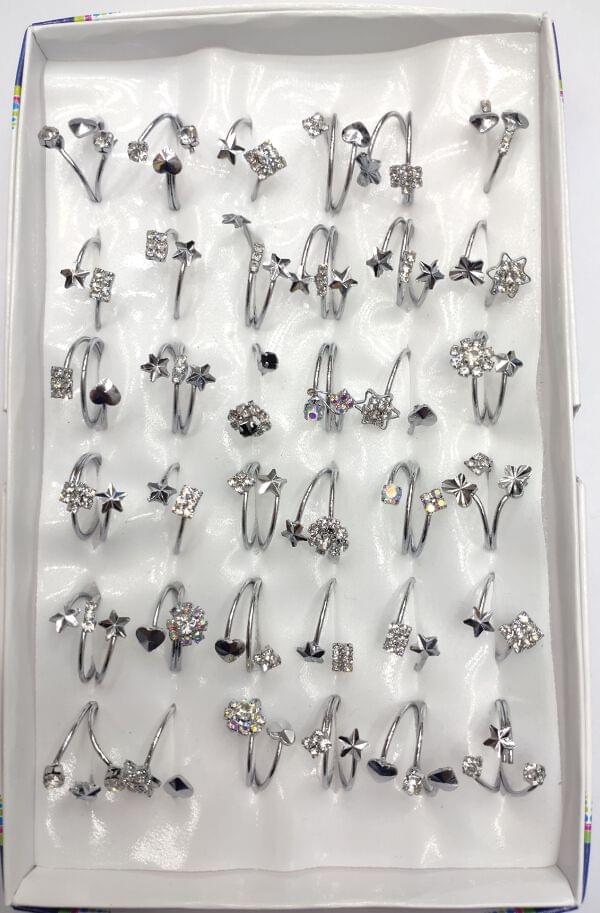 Angoothi 36 PCS ANGOOTHI FINGER RING WITH STONES | Star Bangles