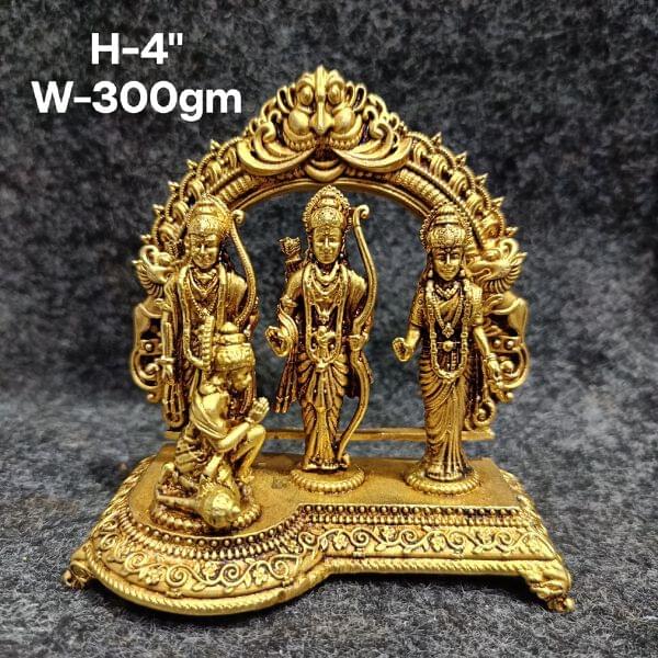 Light Weight Brass Idols Ram Darbar, 4 Inch, 300g