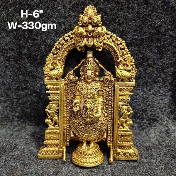 Light Weight Brass Idols Venkateswara, 6 inch, 330g
