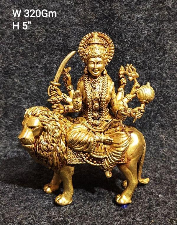 Light Weight Brass Idols Durga, 5 Inch, 320G
