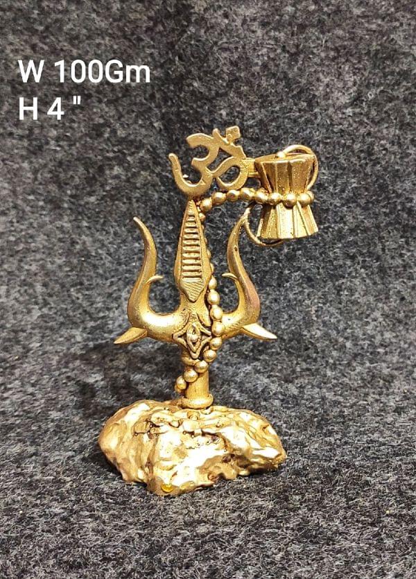 Light Weight Brass Idols Shiva Symbol, 4 inch, 100g