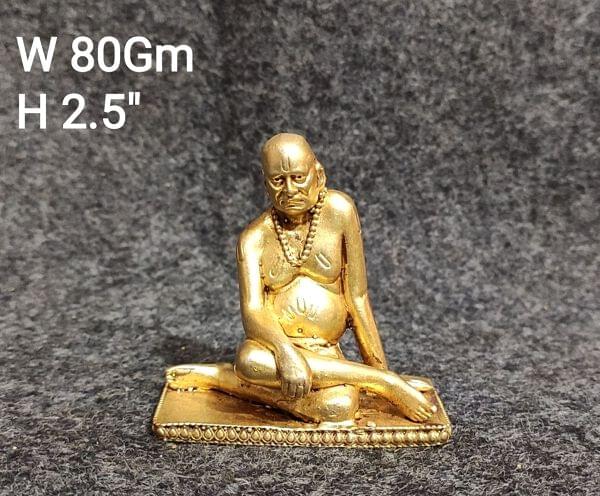 Light Weight Brass Idols Swami Samarth, 2.5 inch, 80g
