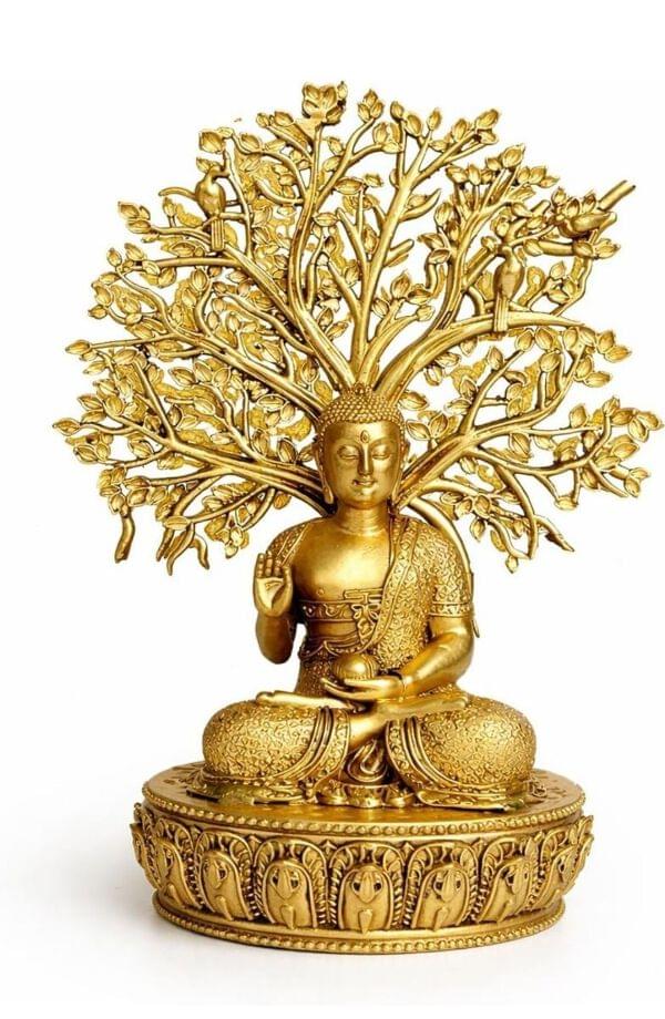 Brass Light Weight Buddha Statue 6"