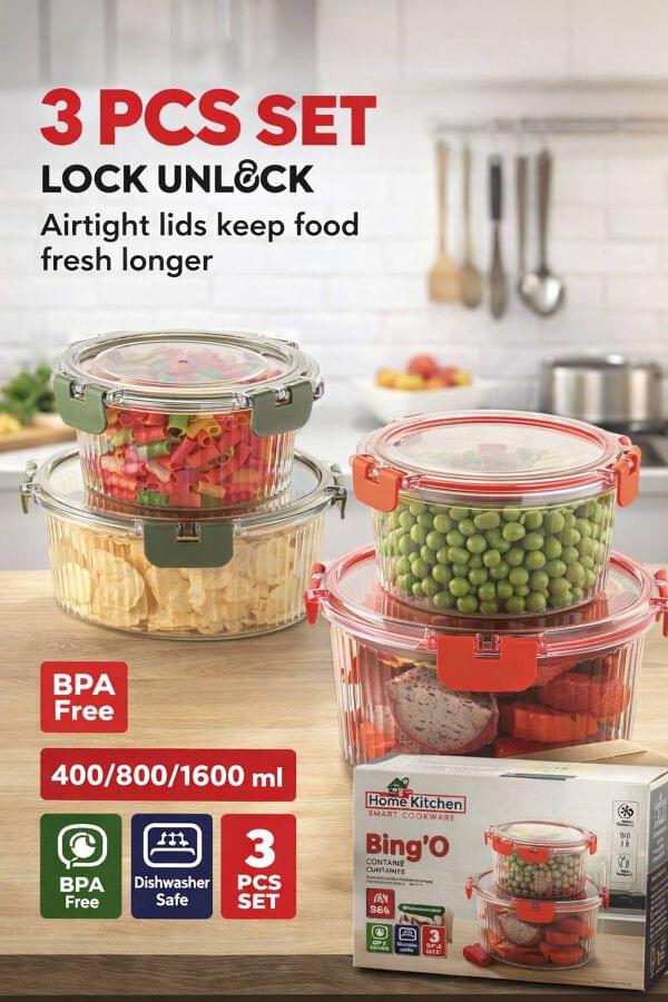 3 Pcs Leak proof Bingo Container | JAI AMBEY ( ESTIMATE BILL )