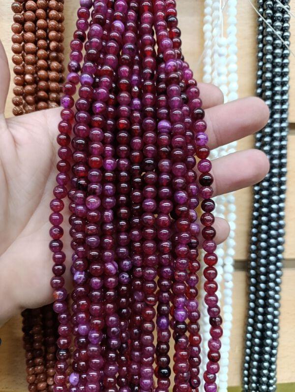 Perline Di Onice Nero, Perline Rotonde Nere Di Grado AAA, Filo Di Perline Di Pietra Preziosa - Foto 9