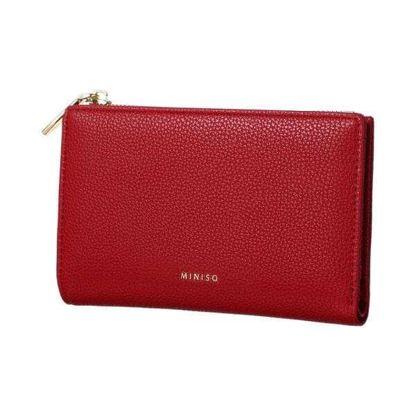 Two-fold Zipped Women's Wallet(Red) | MINISO PV