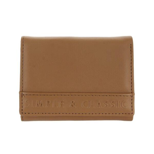 Women's 3D Letters Trifold Short Wallet(Khaki) | MINISO PV