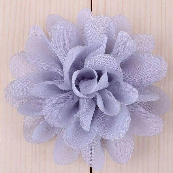Flor Chiffon Gris- - 5cm | MUNDO VINIL CR