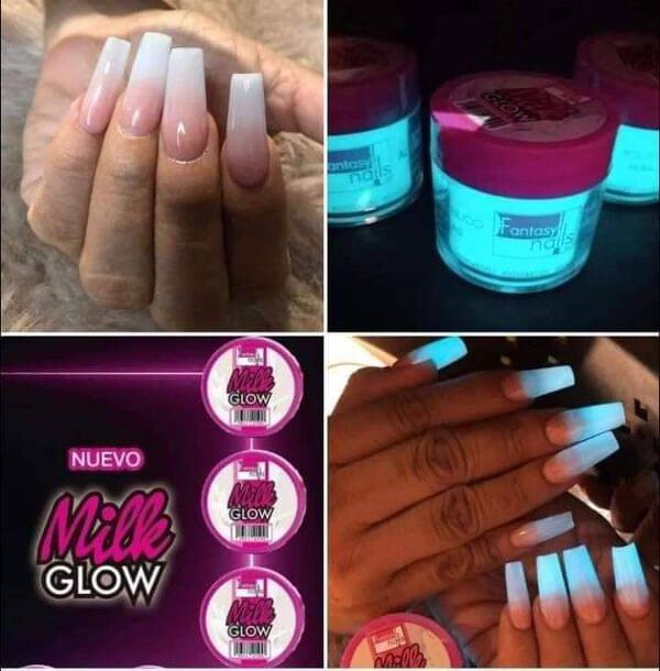 fantasy nails milk glow