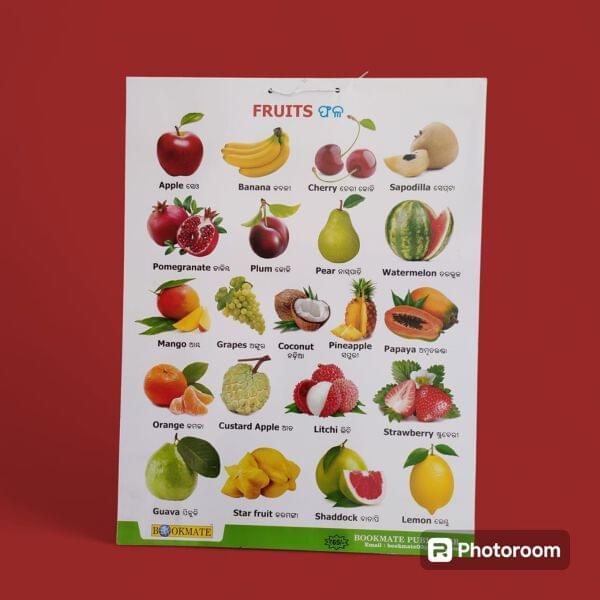 BOOKMATE CHART FRUITS KANGAROOS