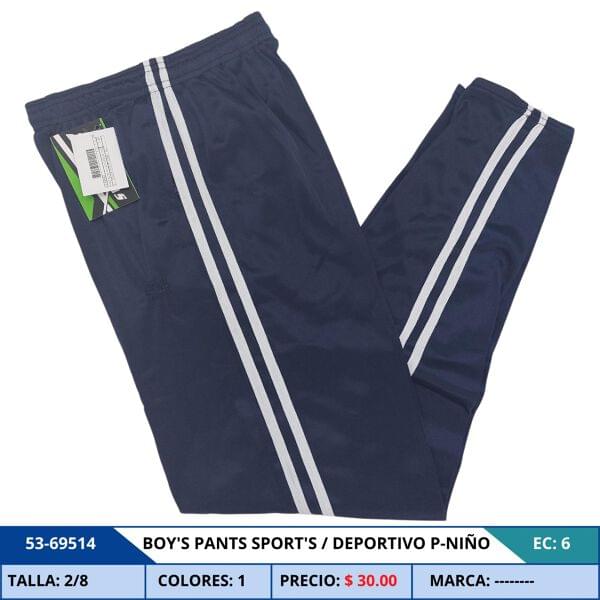 PANTALON P/NIÑO 2/8 DEPORTIVO AZUL MARINO Sirena Internacional
