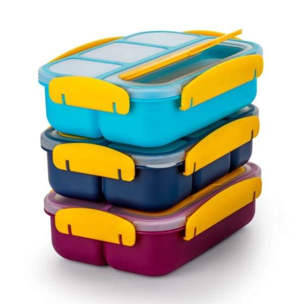 4 Compartments Leakproof Lunch Box 👌 | TwiiMart.in