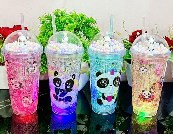 Cute Panda Design LED Sipper 🐼 (S 24) | TwiiMart.in