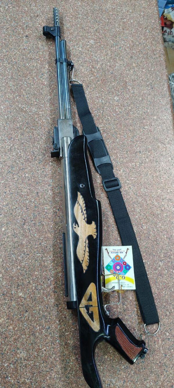 Gd model hockey double barrel air rifel with chrome barrel Mayra