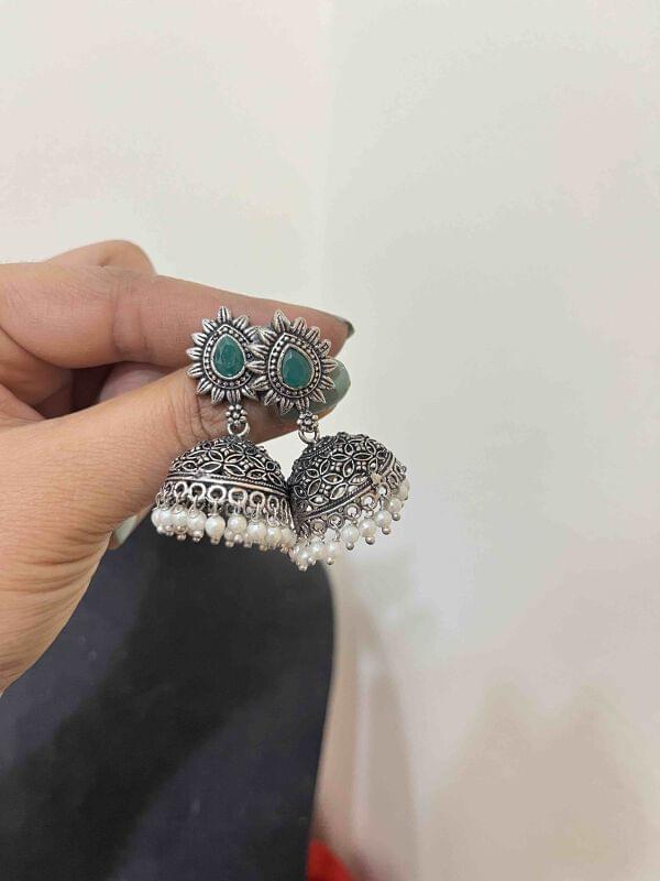 Jaipur Silver Jhumka EthniQ