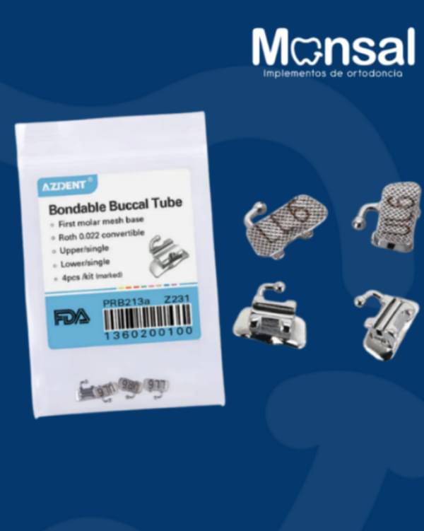 Set Tubos 4 pzs Roth Dentalex 1er Molar no-Cov 0.022