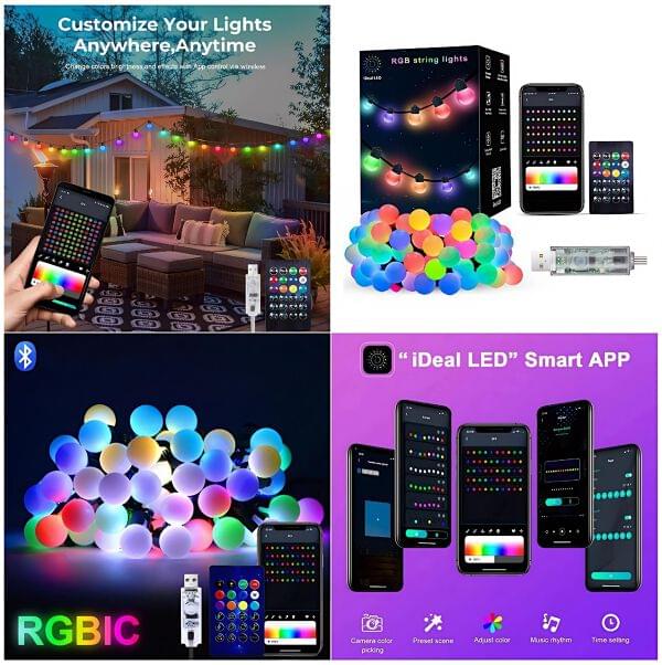 C 5923. RGB Bluetooth String Bulbs. | weClick