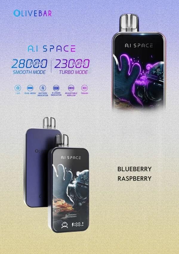 OLIVEBAR AI SPACE 28000 PUFFS DISPOSABLE VAPE