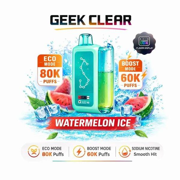 olive bar vape Olivebar Geek Clear 80000 Puffs Disposable Fruit Flavoured Disposables Vaporesso Luxe X Cartridges STRENGTH:MENTHOL 1.1% (MAX)